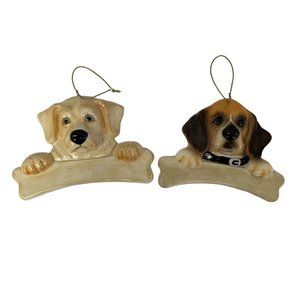 Big Sky Canine Personalized Blank Ceramic Dog Retriever Beagle Ornaments Christm